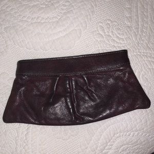 Lauren Merkin Eve Leather Clutch in Plum